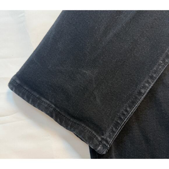 Anthropologie Pilcro High Rise Straight Jeans Black Split Hem Women’s Size 26 - Picture 12 of 16